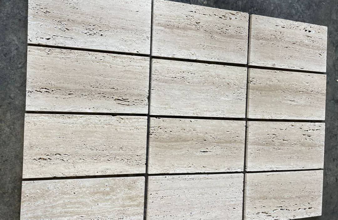 Unfilled Cream Travertine Tile